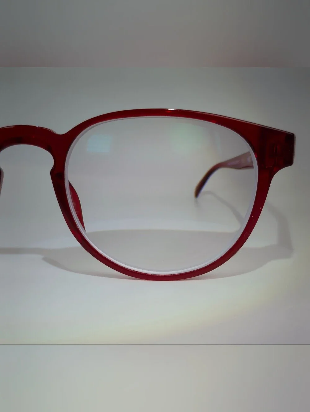 Hawthorne. Candy Apple Red Round Petite Women's Eyewear.